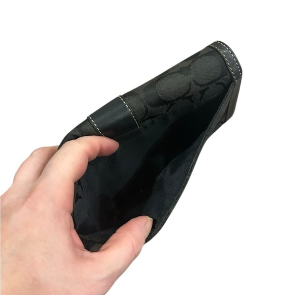 Coach Vintage Y2K black jacquard signature print black wallet - Picture 13 of 13